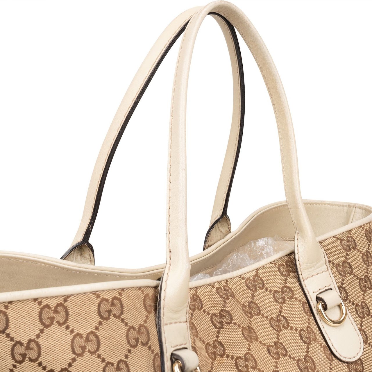 Gucci Gucci Monogram GG Charmy Tote Handbag Bruin