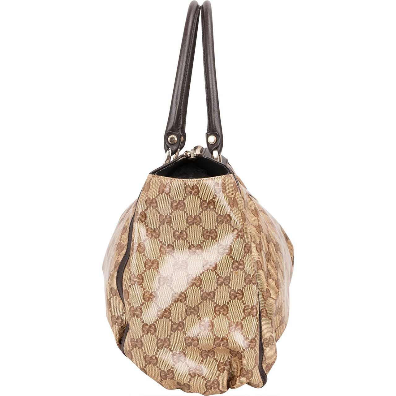 Gucci Gucci Monogram GG Abbey Handbag Bruin