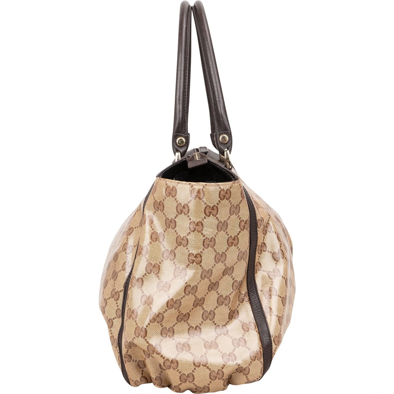Gucci Gucci Monogram GG Abbey Handbag Bruin