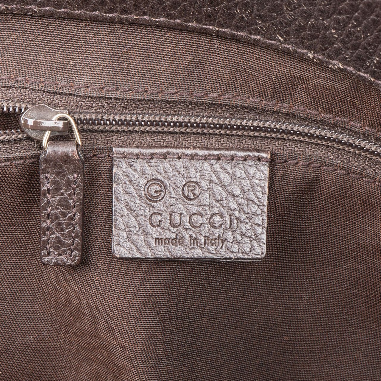 Gucci Gucci Monogram GG Abbey Handbag Bruin