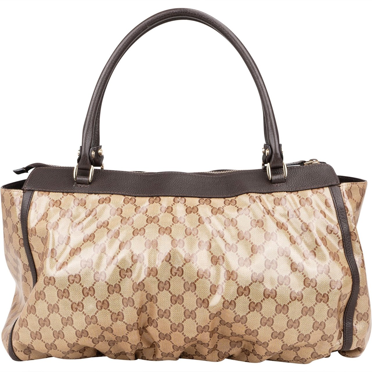 Gucci Gucci Monogram GG Abbey Handbag Bruin