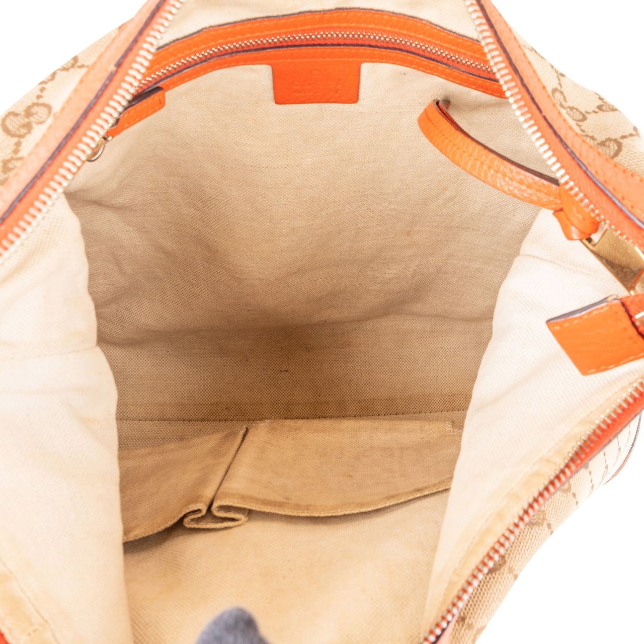 Gucci Gucci Monogram GG Bree Hobo Shoulder Bag Bruin