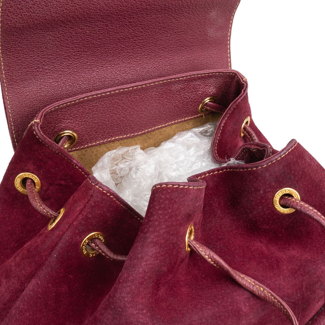 Gucci Gucci Suede Bamboo Backpack Divers