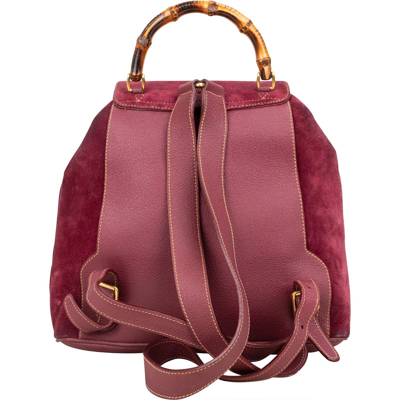 Gucci Gucci Suede Bamboo Backpack Divers