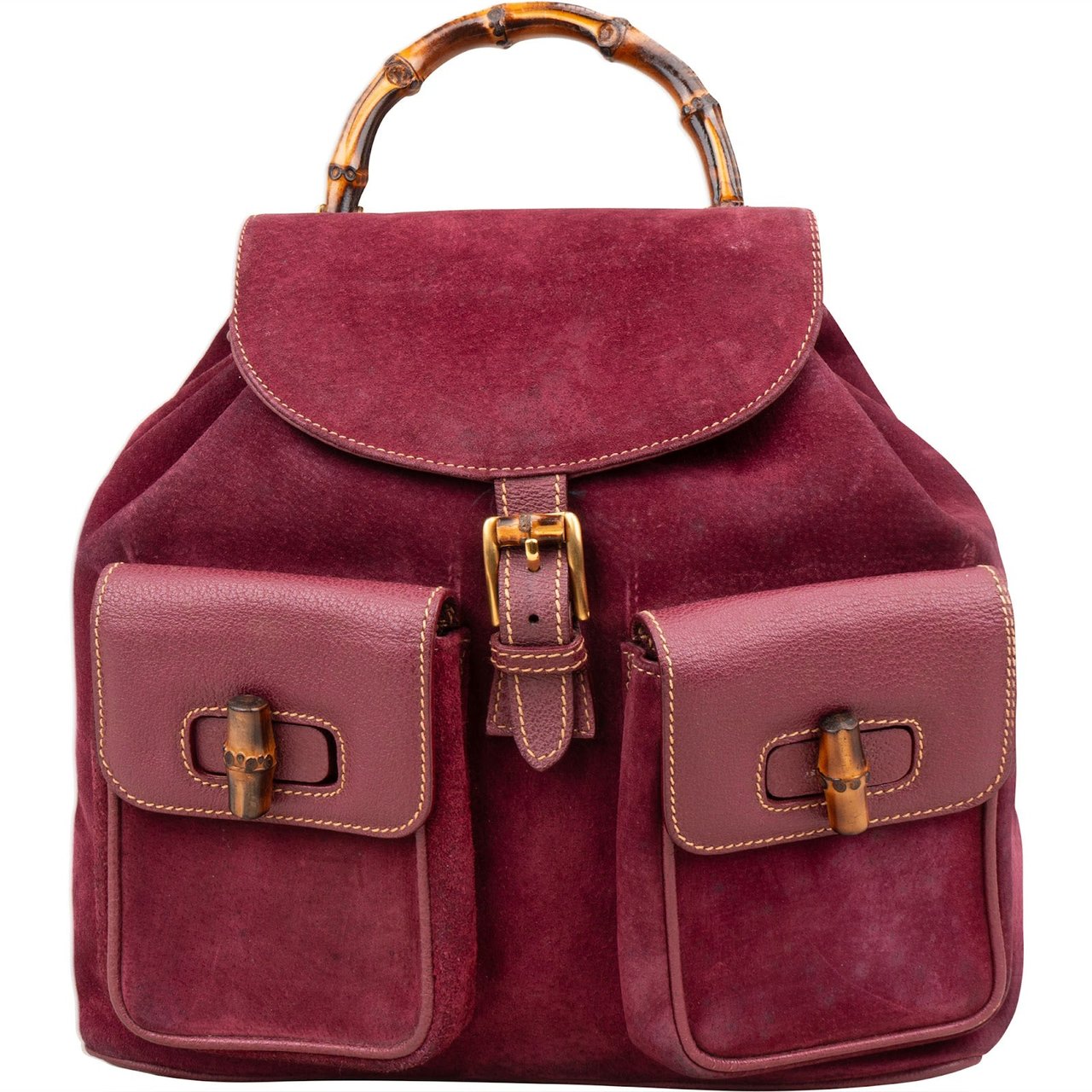 Gucci Gucci Suede Bamboo Backpack Divers