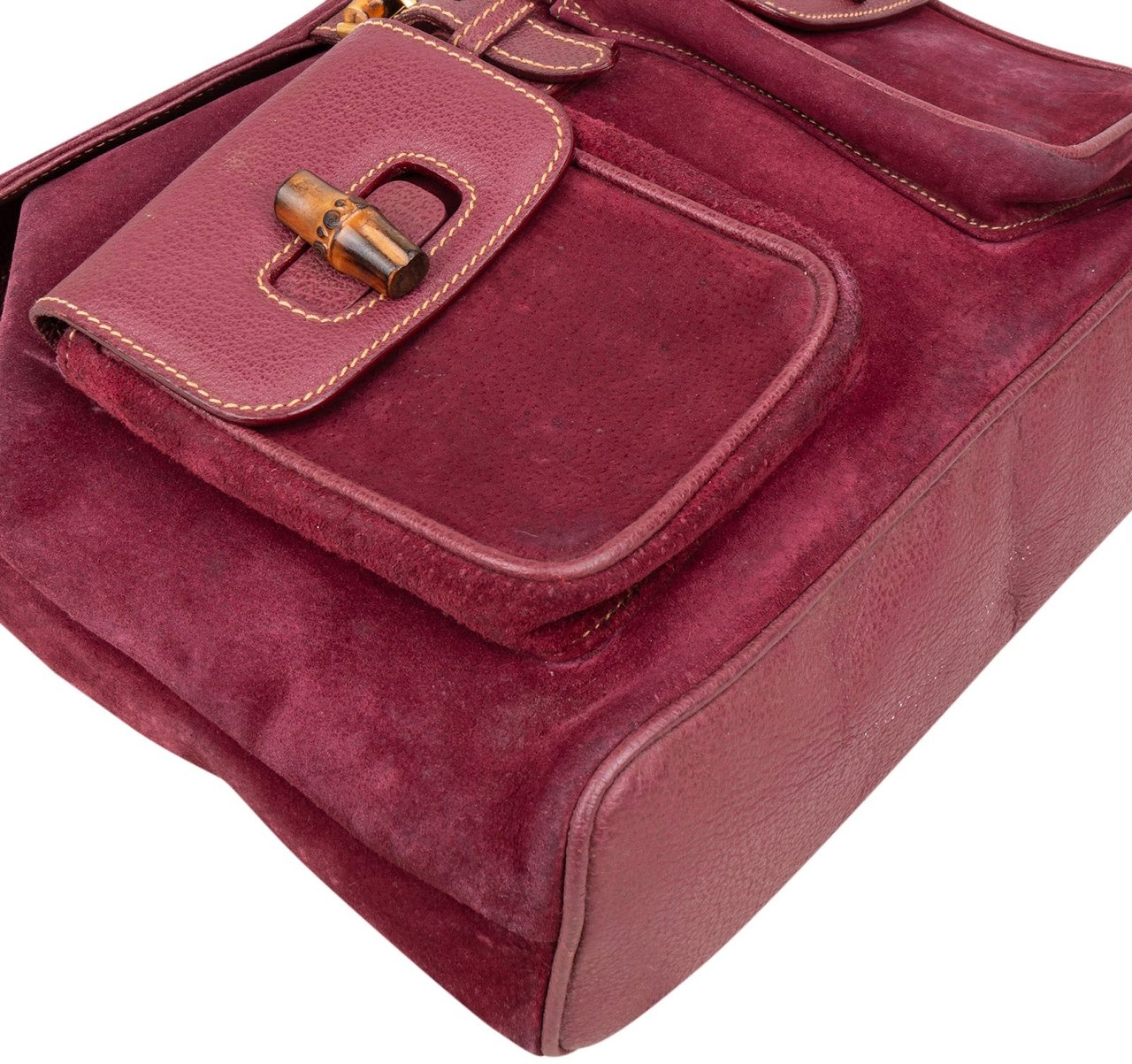 Gucci Gucci Suede Bamboo Backpack Divers