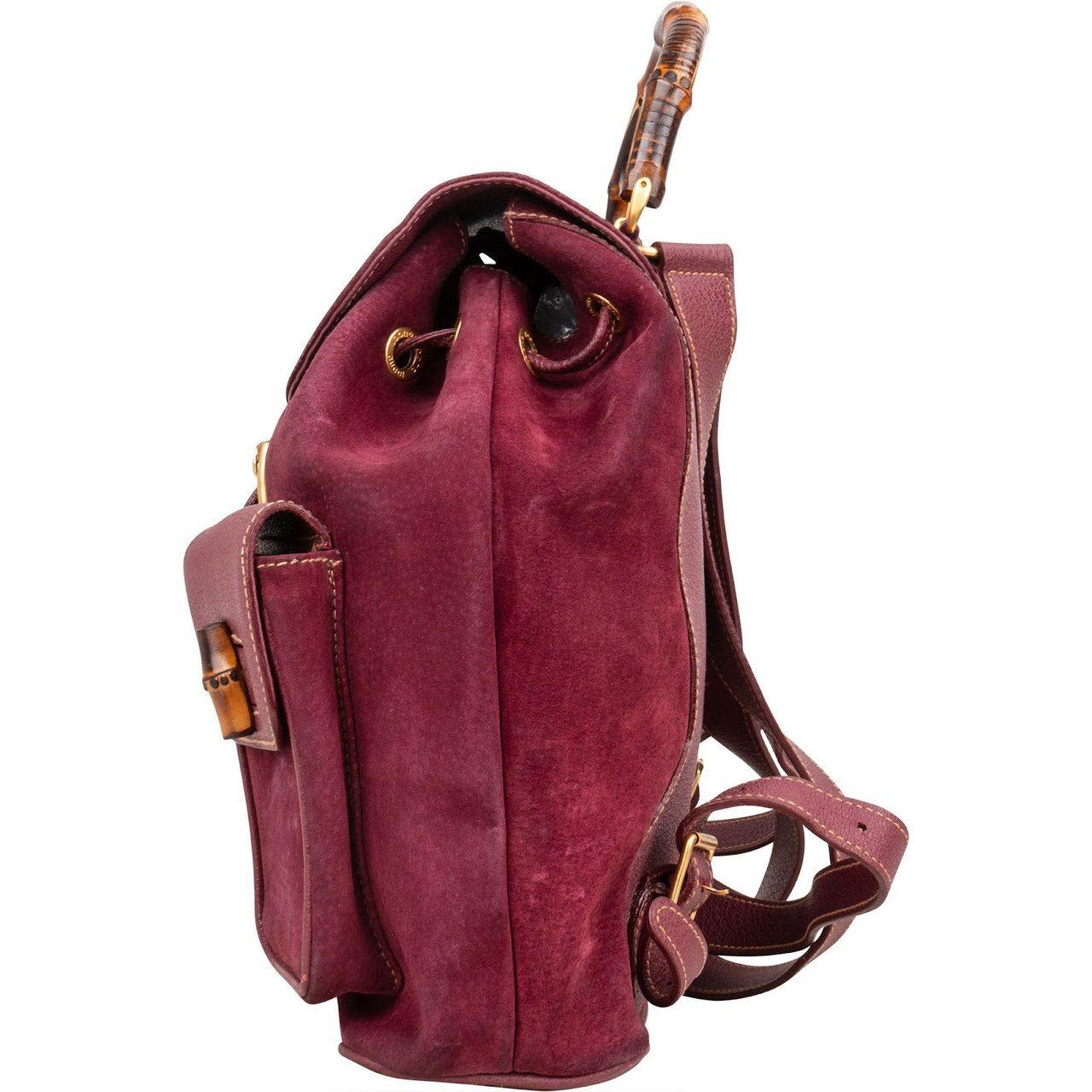 Gucci Gucci Suede Bamboo Backpack Divers