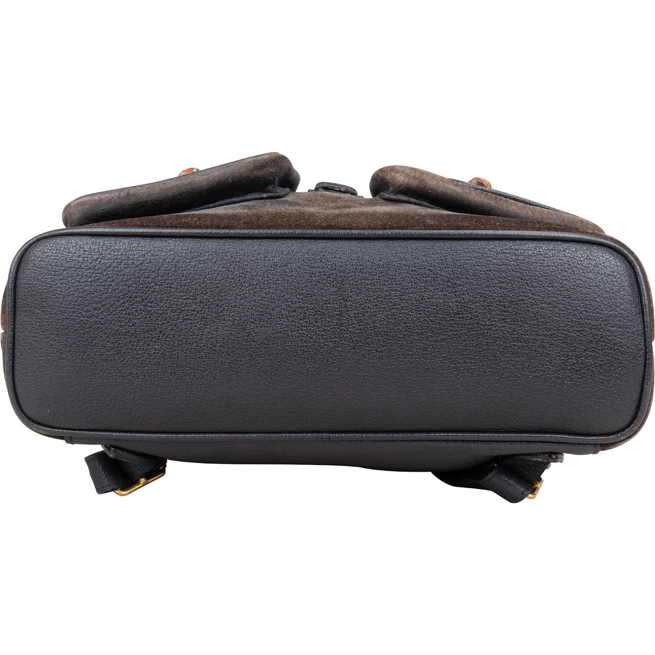 Gucci Gucci Suede Bamboo Backpack Bruin
