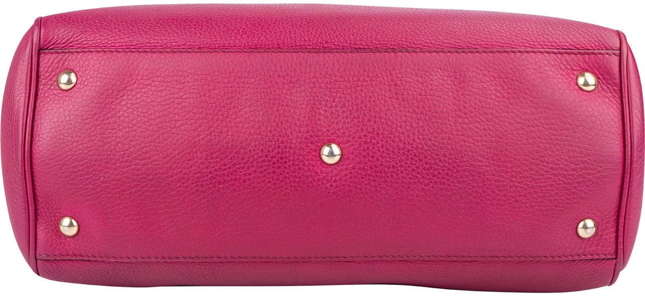 Gucci Gucci Pink Leather Bamboo Handbag Rood