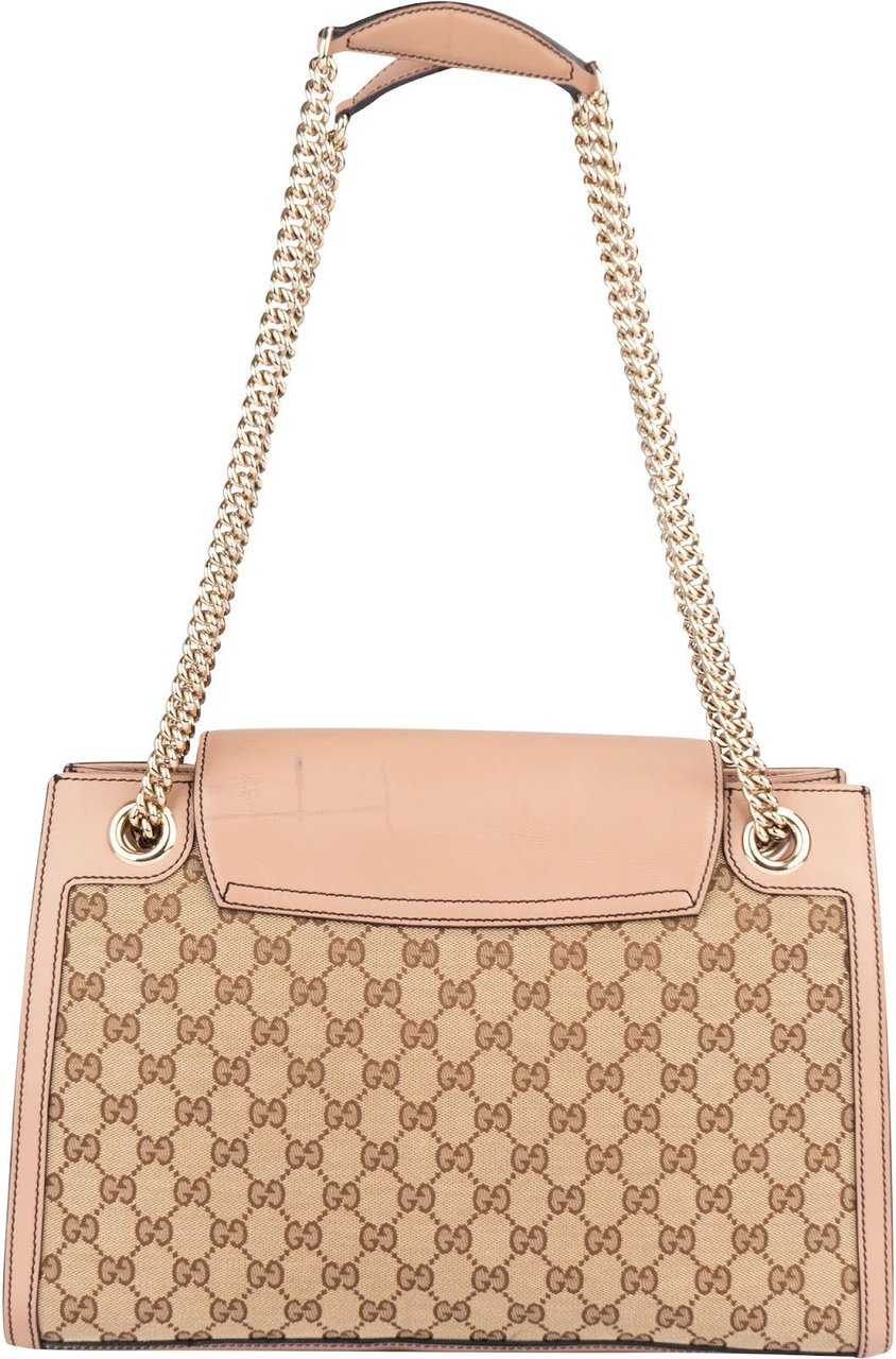 Gucci Gucci Monogram GG Emily Chain Shoulder Crossbody Bag Beige