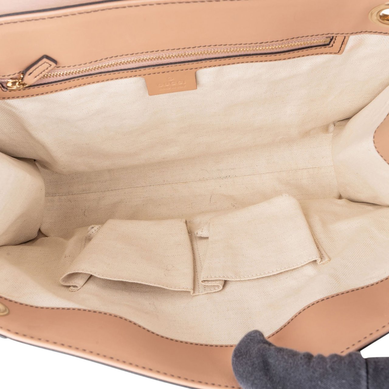 Gucci Gucci Monogram GG Emily Chain Shoulder Crossbody Bag Beige