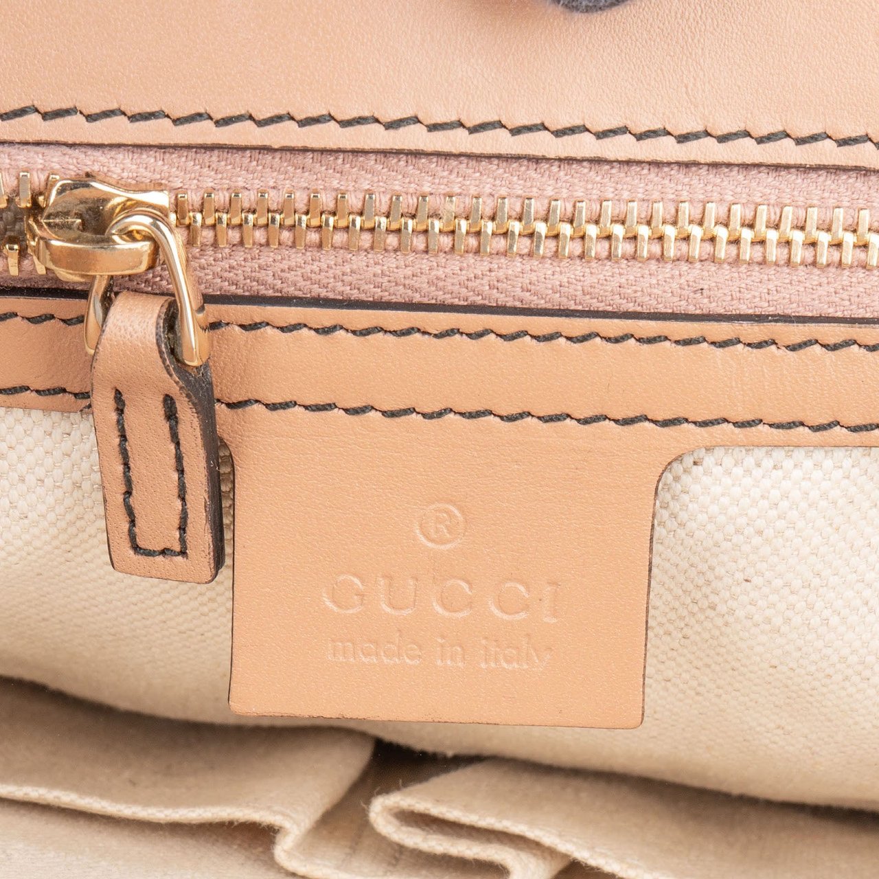 Gucci Gucci Monogram GG Emily Chain Shoulder Crossbody Bag Beige