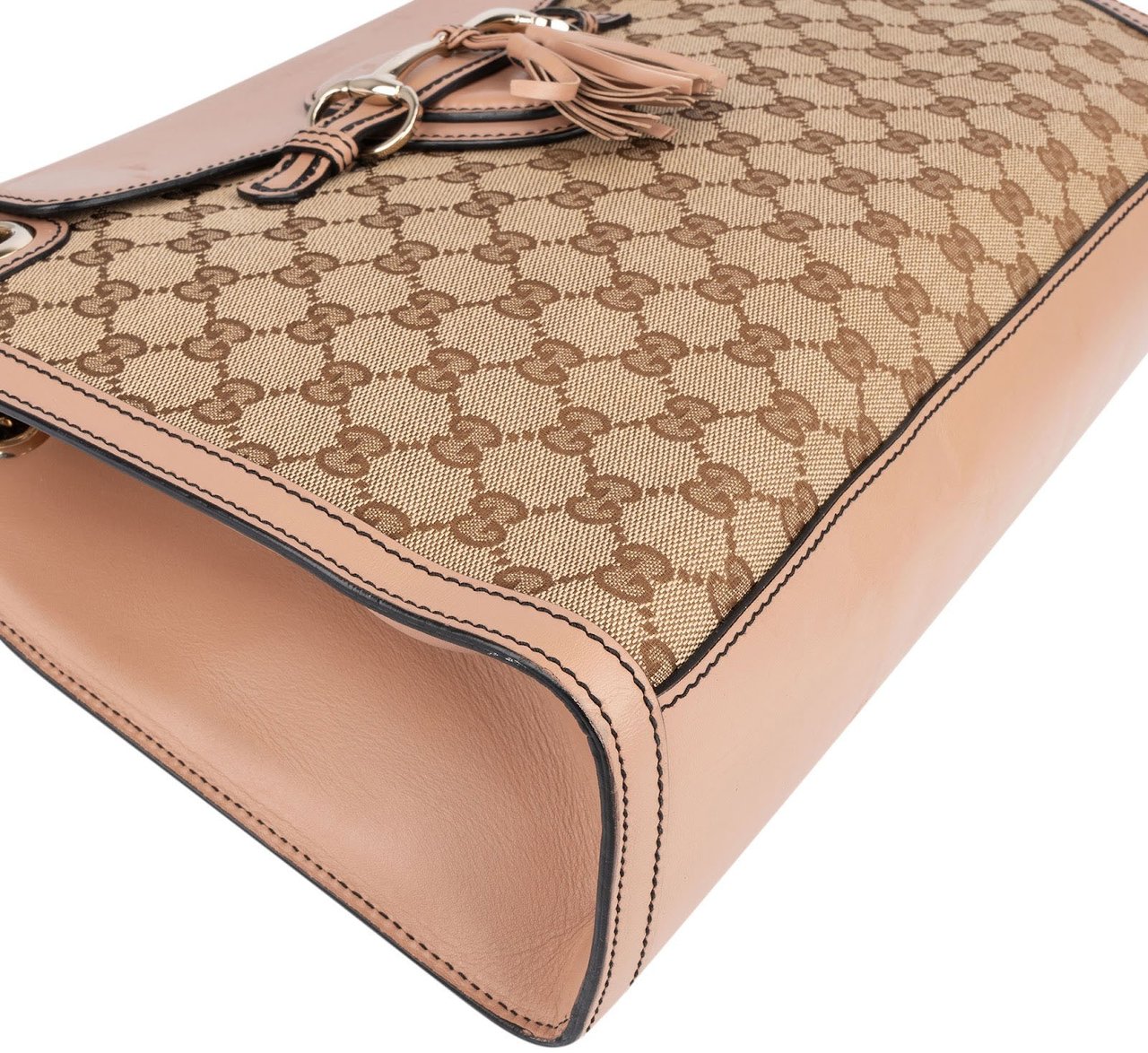 Gucci Gucci Monogram GG Emily Chain Shoulder Crossbody Bag Beige