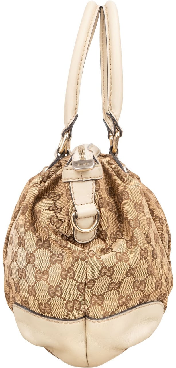 Gucci Gucci Monogram GG Sukey Handbag Beige