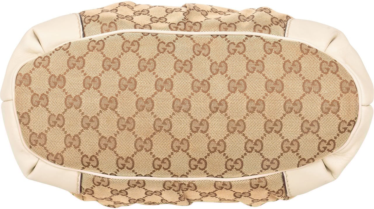 Gucci Gucci Monogram GG Sukey Handbag Beige