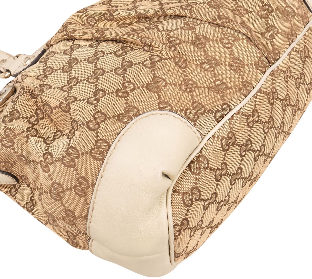 Gucci Gucci Monogram GG Sukey Handbag Beige