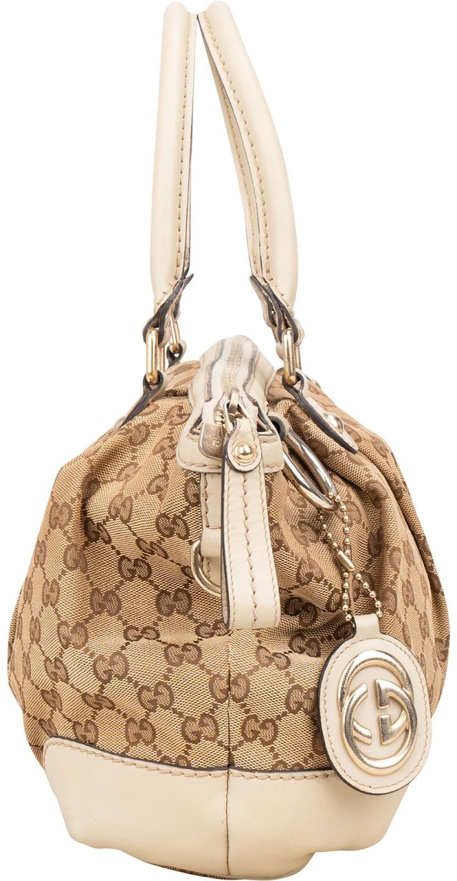 Gucci Gucci Monogram GG Sukey Handbag Beige