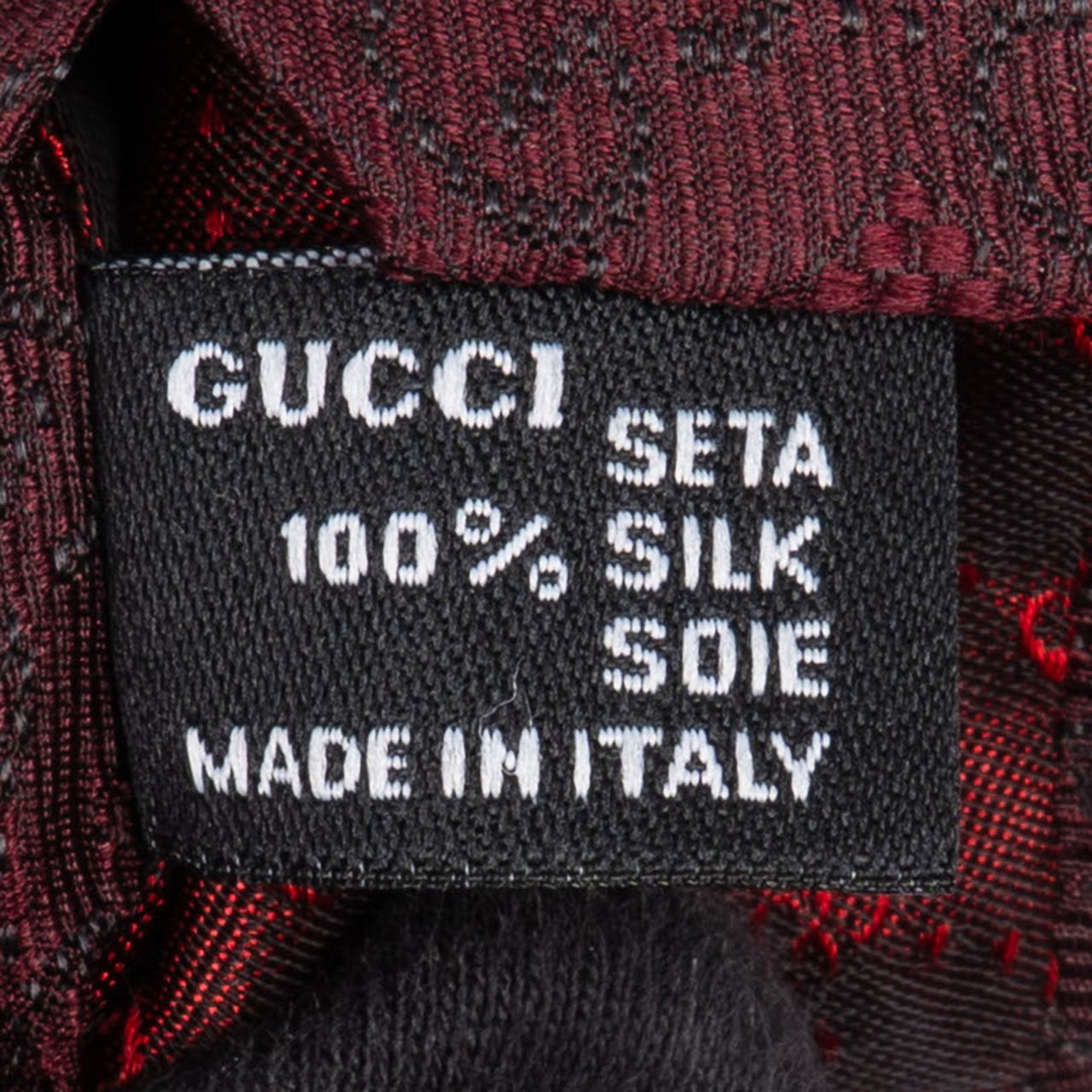 Gucci Gucci GG Monogram Silk Tie Krawatte Rood