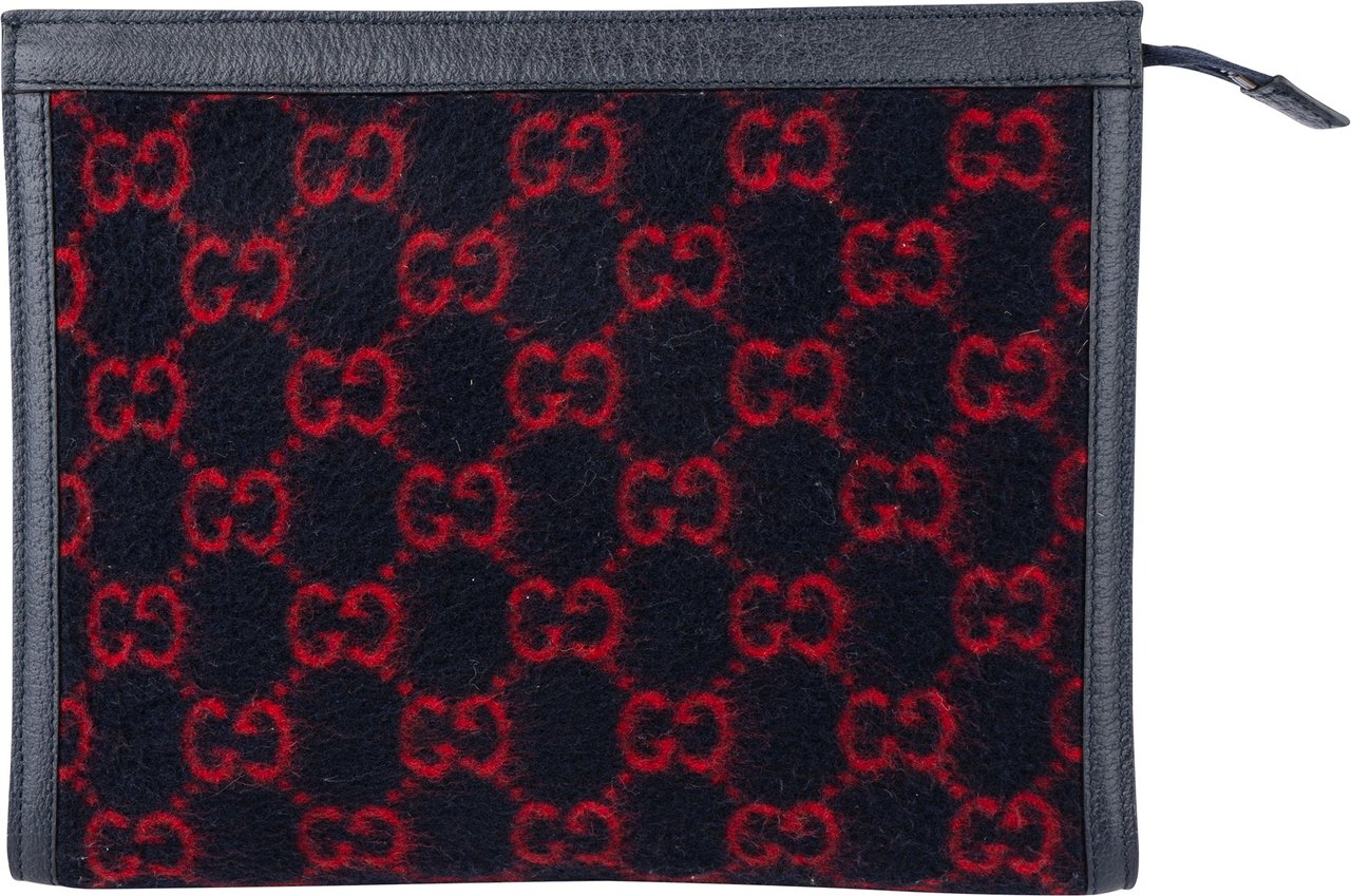 Gucci Gucci GG Wool Monogram Clutch Divers