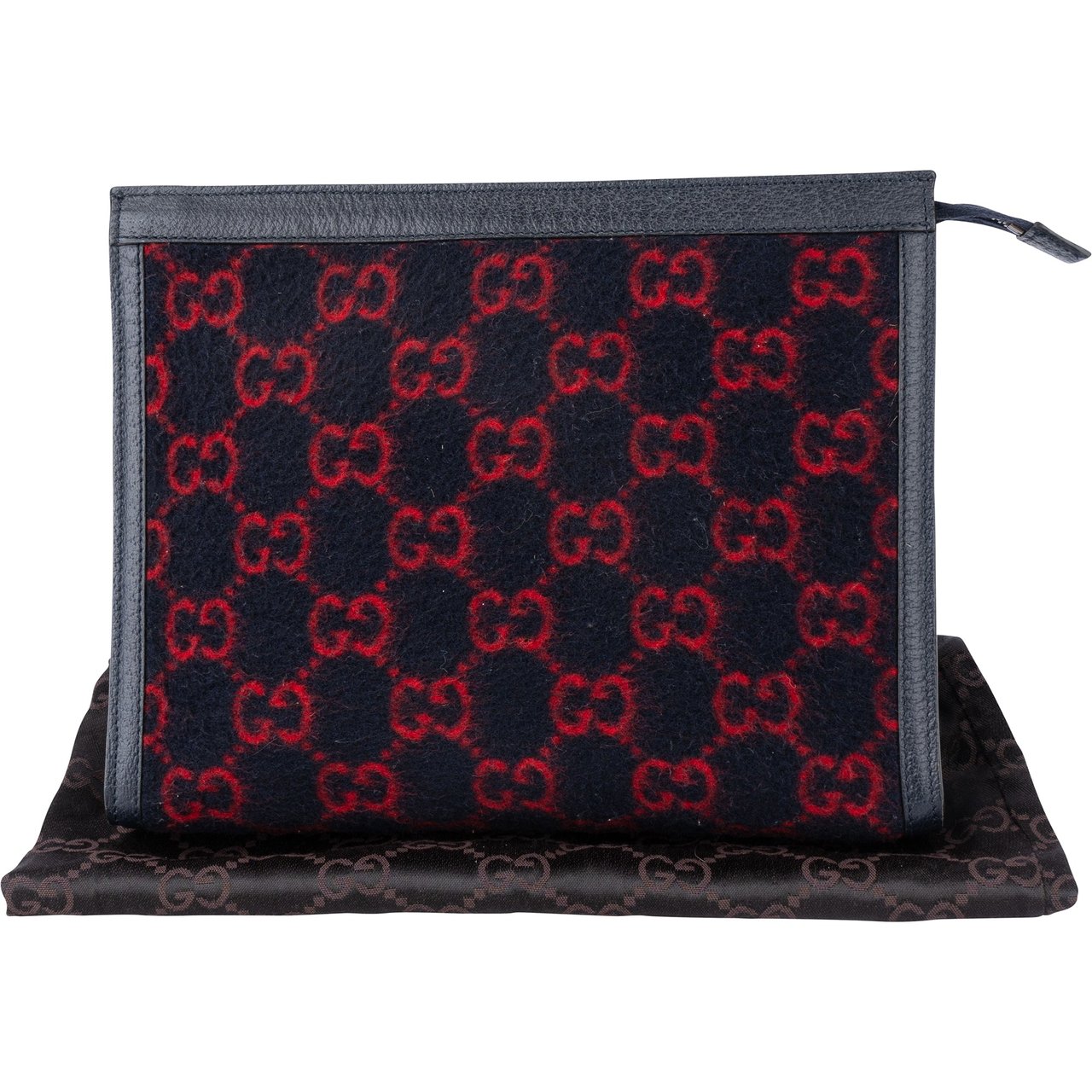 Gucci Gucci GG Wool Monogram Clutch Divers