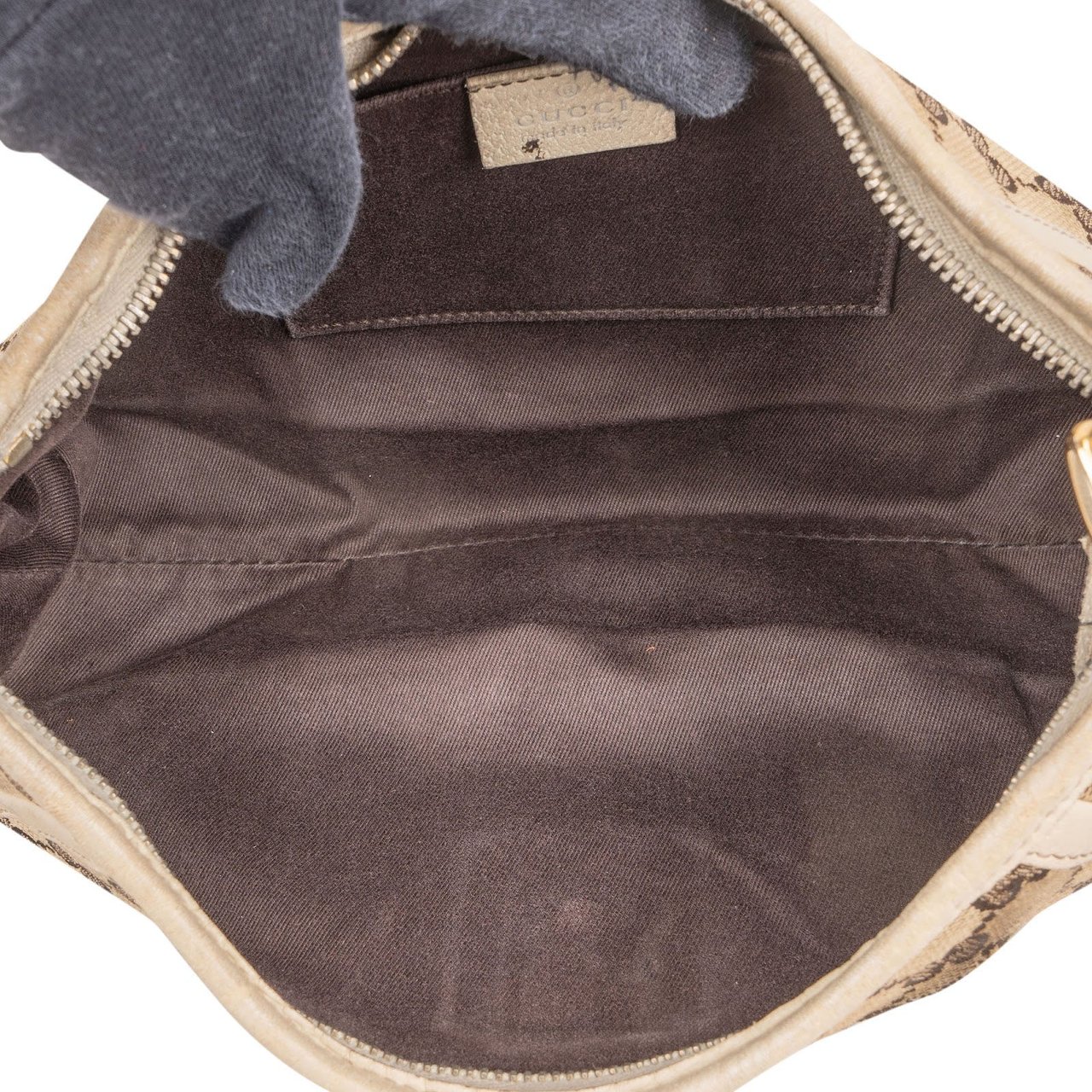 Gucci Gucci Monogram GG Abbey Shoulder Bag Bruin