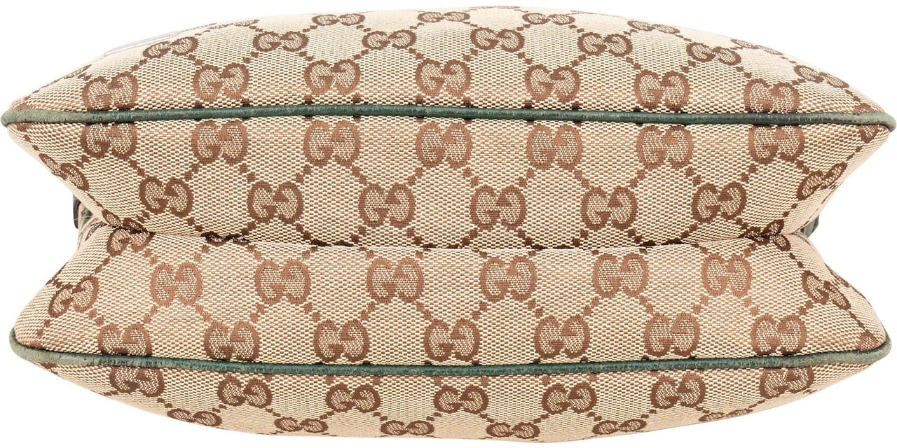 Gucci Gucci Monogram GG Web Sherry Line Handbag Beige
