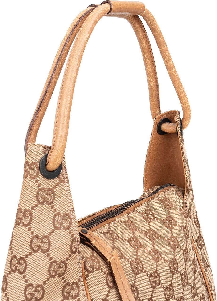 Gucci Monogram GG Hobo Handbag Beige