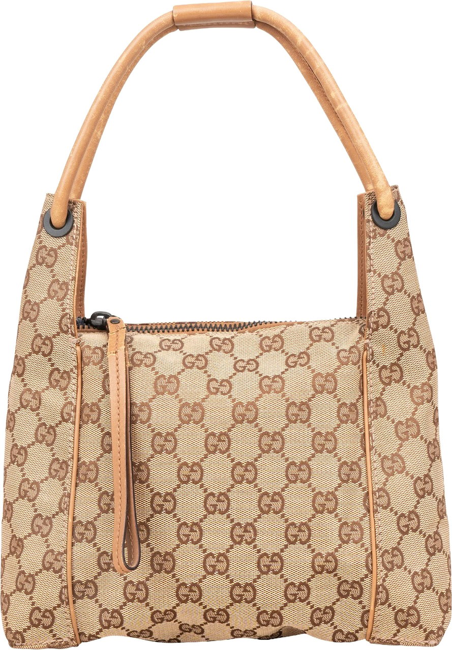 Gucci Monogram GG Hobo Handbag Beige