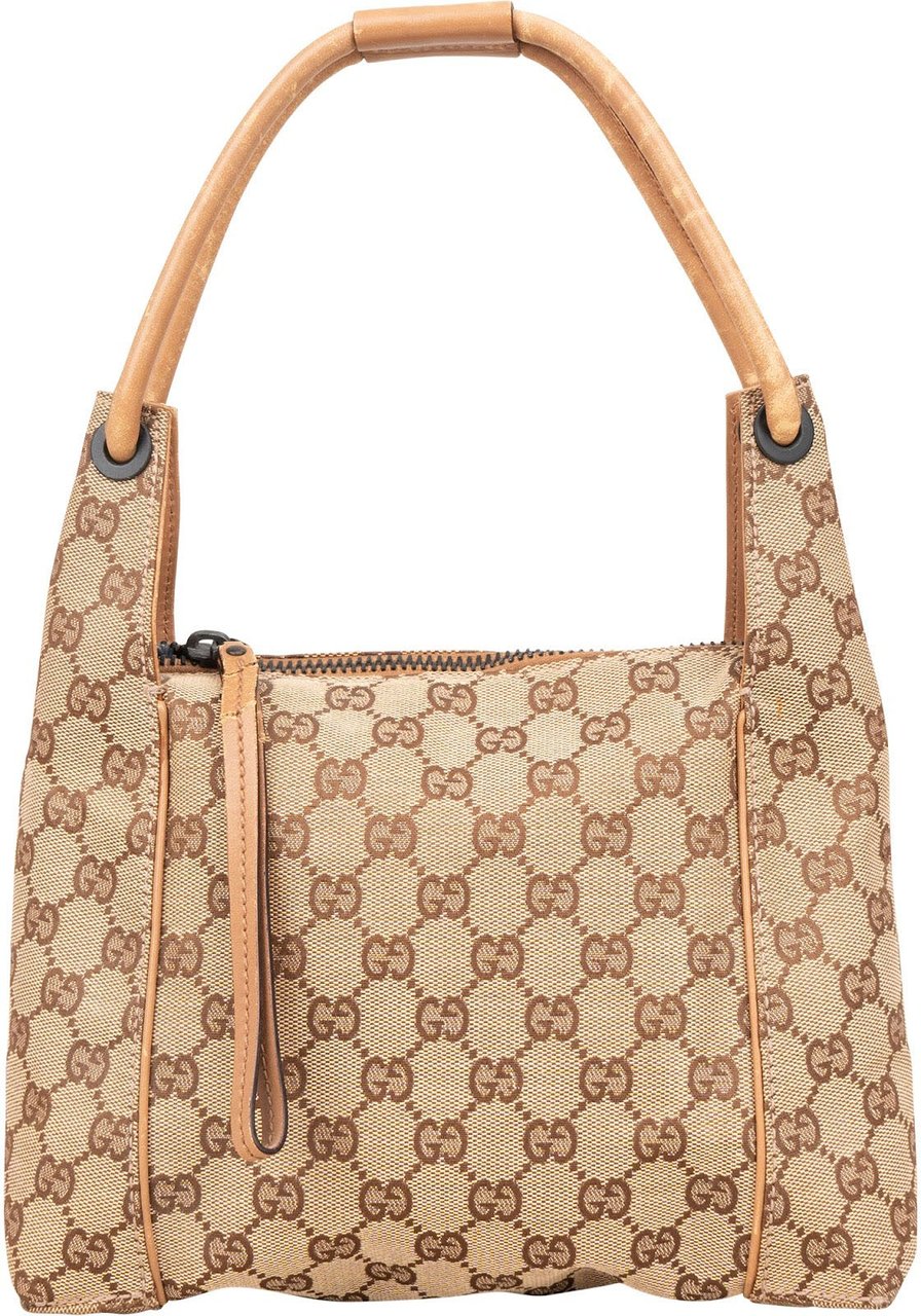 Gucci Gucci Monogram GG Hobo Handbag Beige