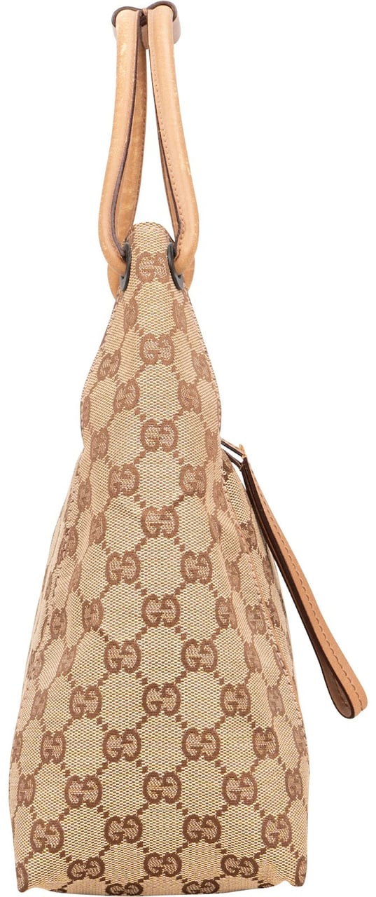 Gucci Monogram GG Hobo Handbag Beige
