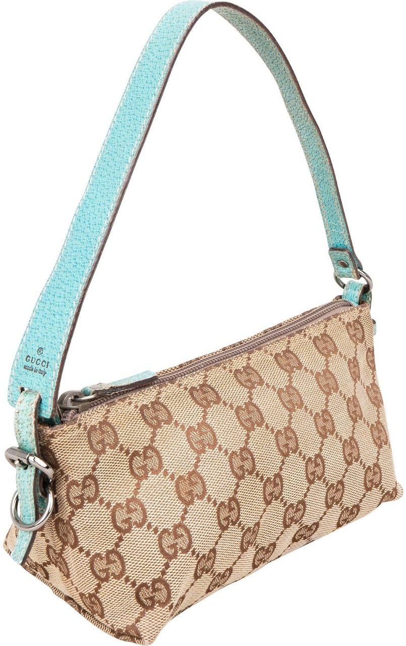 Gucci Gucci Monogram GG Boat Pochette Handbag Beige