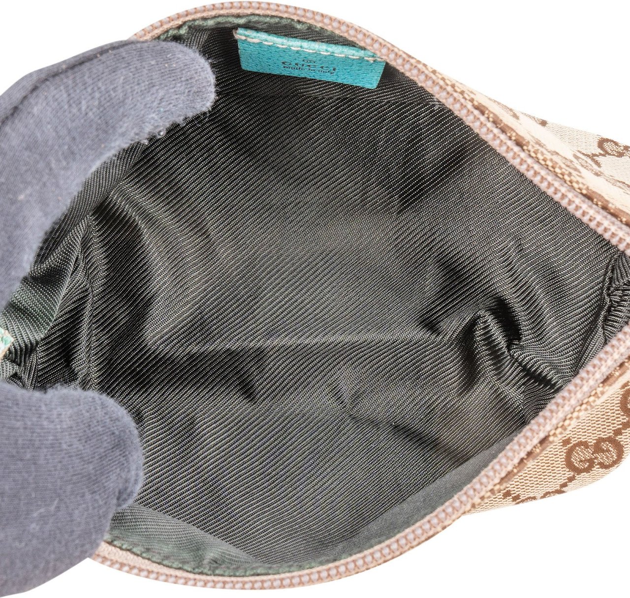 Gucci Gucci Monogram GG Boat Pochette Handbag Beige