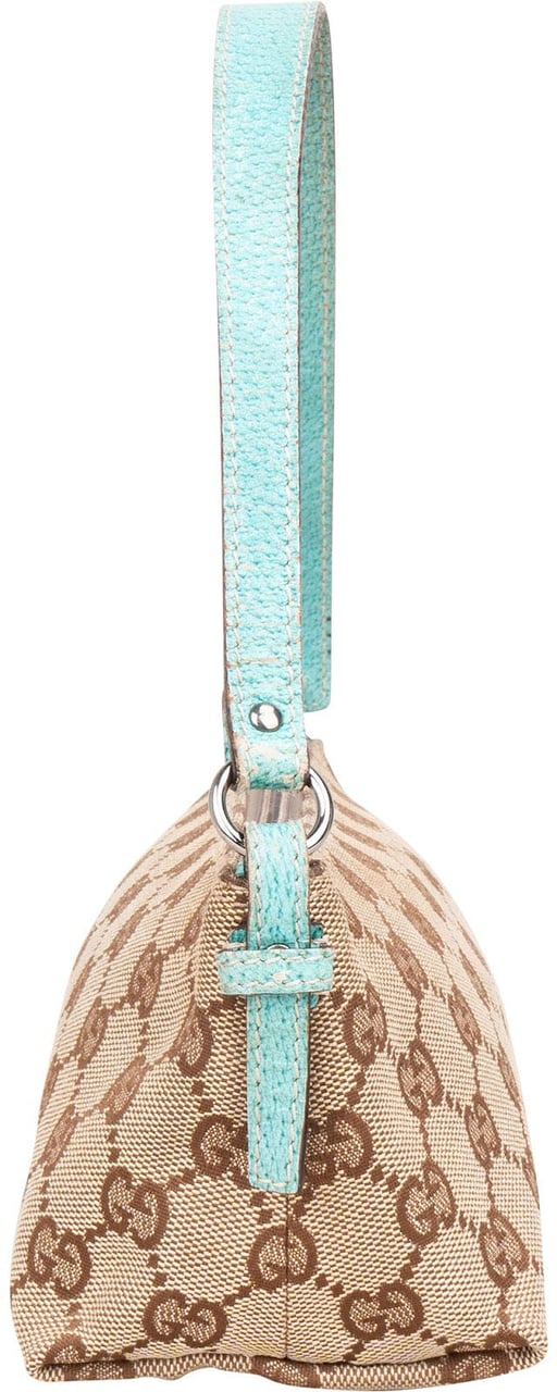 Gucci Gucci Monogram GG Boat Pochette Handbag Beige