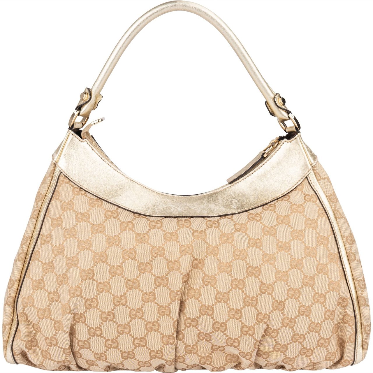 Gucci Gucci Monogram GG Canvas Abbey Shoulder Bag Beige