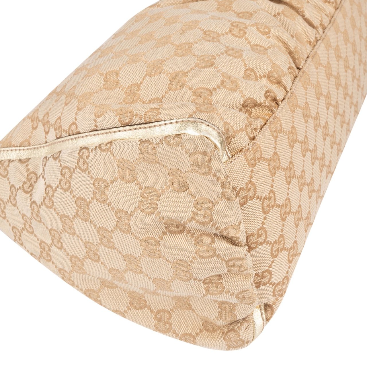 Gucci Gucci Monogram GG Canvas Abbey Shoulder Bag Beige