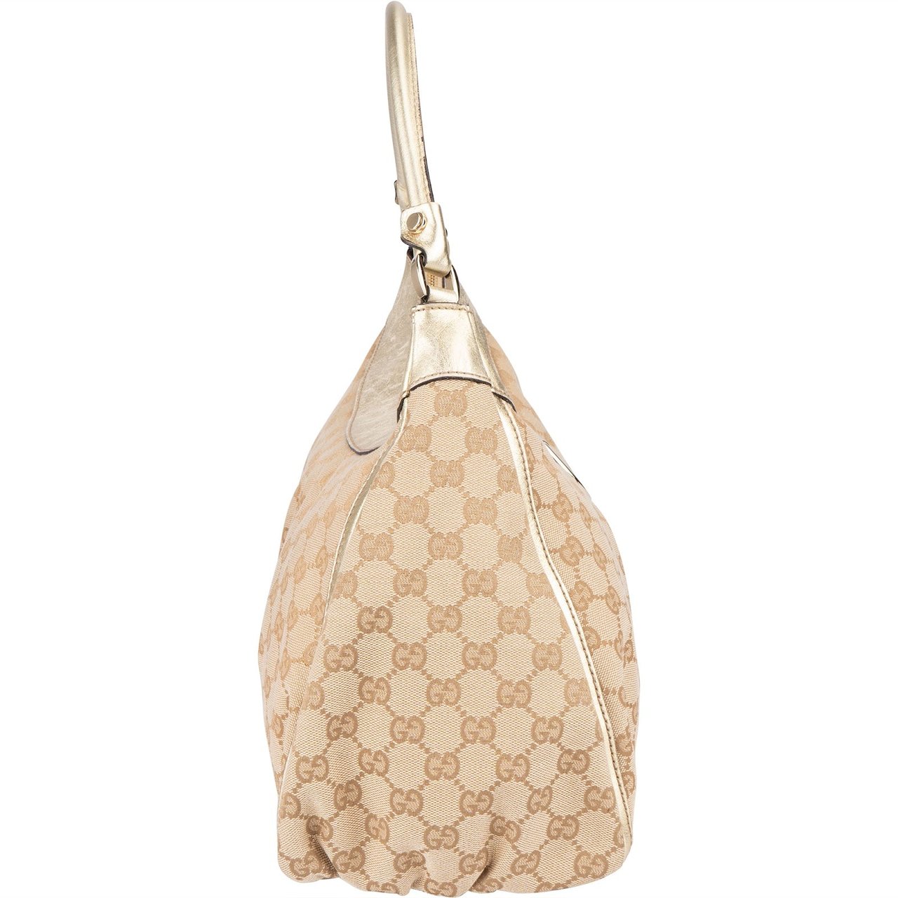 Gucci Gucci Monogram GG Canvas Abbey Shoulder Bag Beige