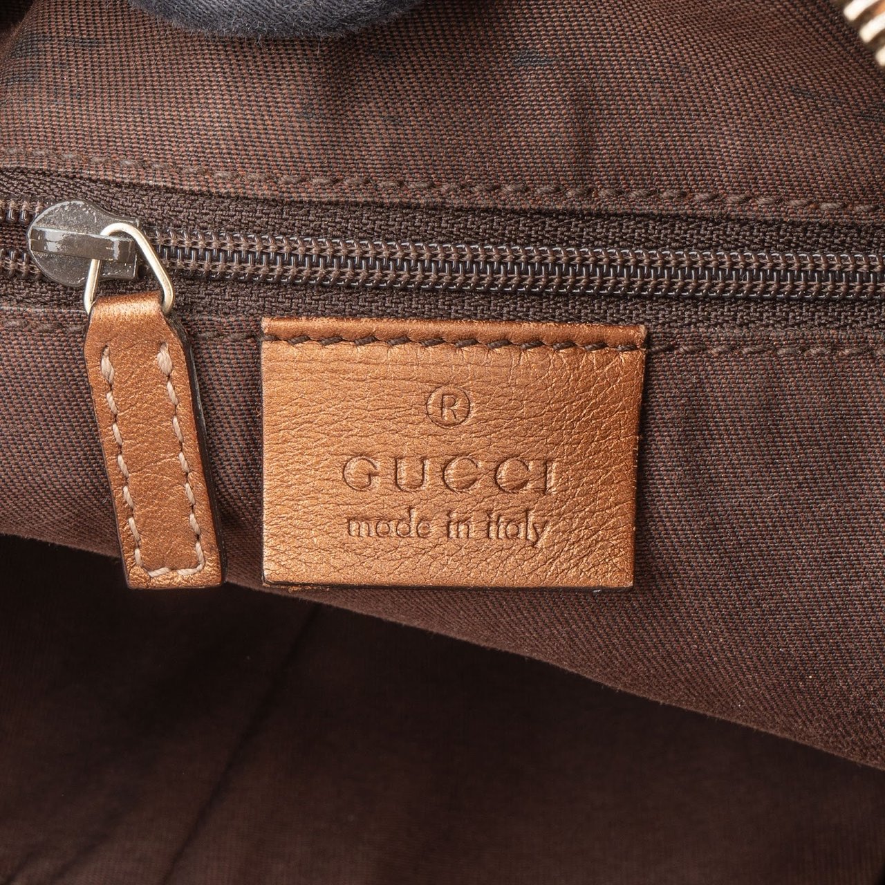 Gucci Gucci Monogram GG Canvas Sukey Hobo Shoulder Bag Bruin