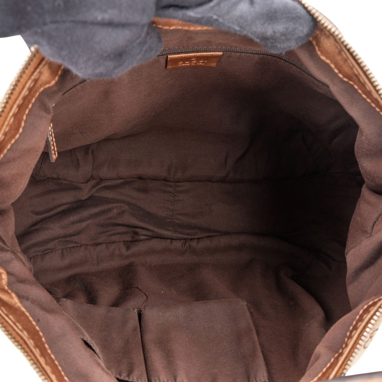 Gucci Gucci Monogram GG Canvas Sukey Hobo Shoulder Bag Bruin