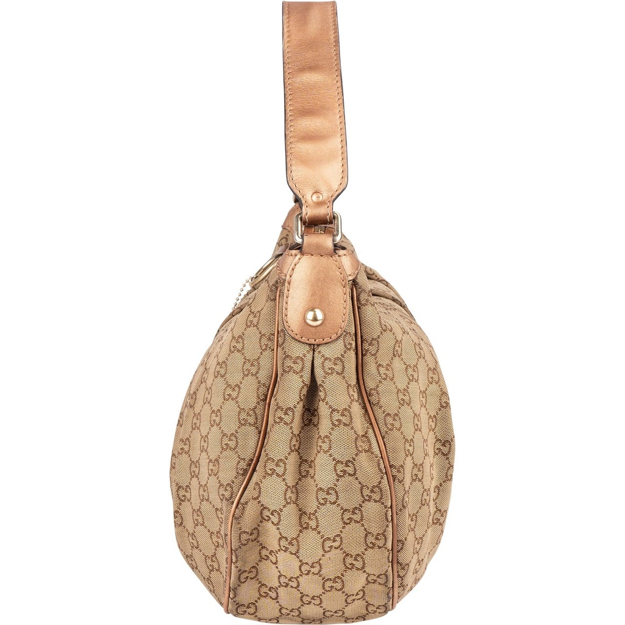 Gucci Gucci Monogram GG Canvas Sukey Hobo Shoulder Bag Bruin