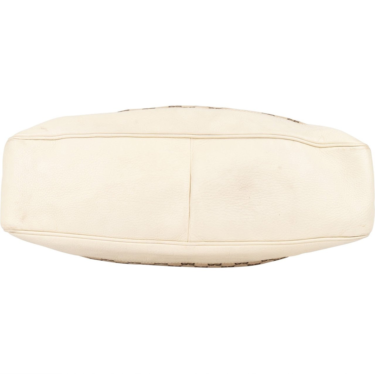 Gucci Monogram GG Canvas Bamboo Hobo Shoulder Bag Beige
