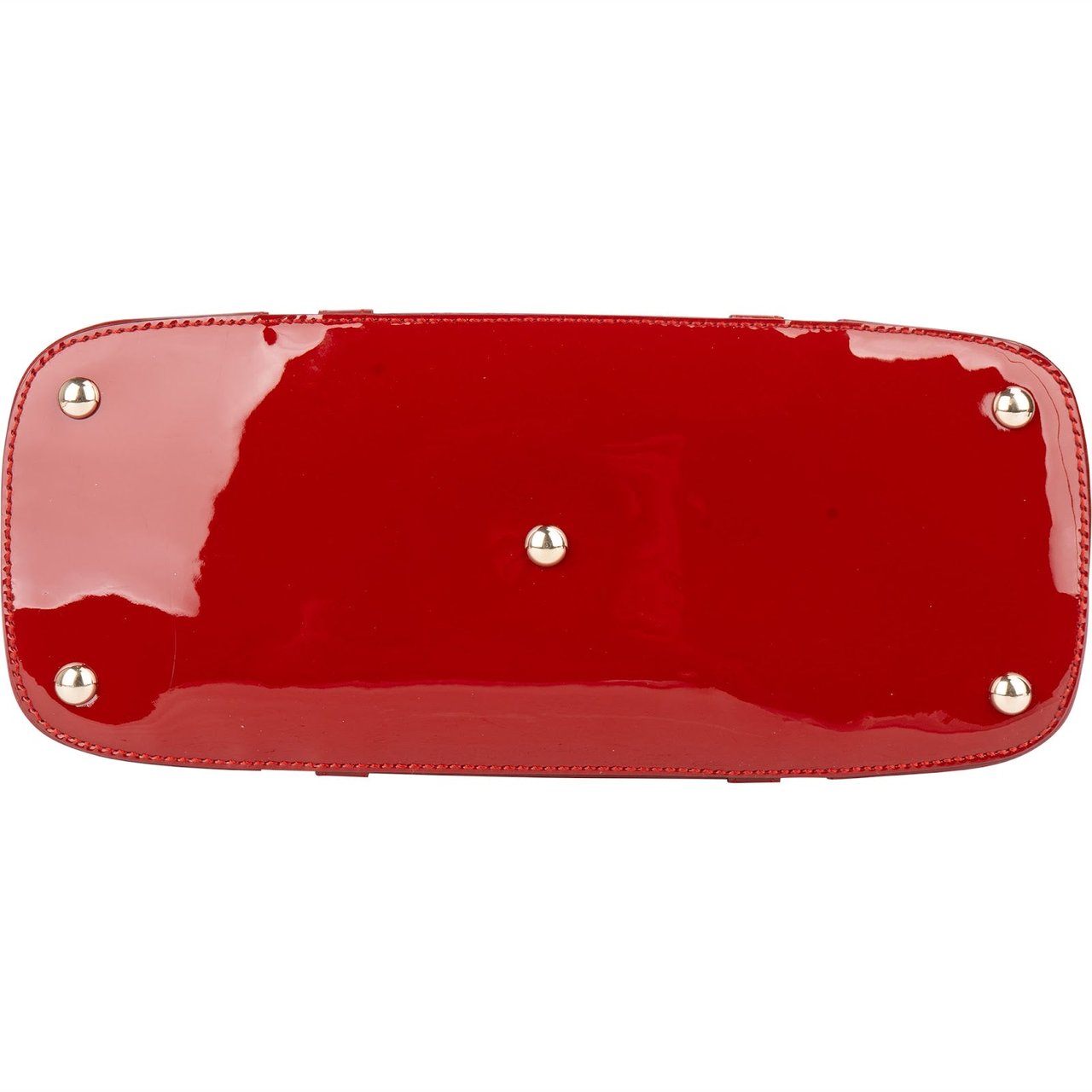 Gucci Gucci Red Microguccissima Patent Leather Dome Handbag Rood