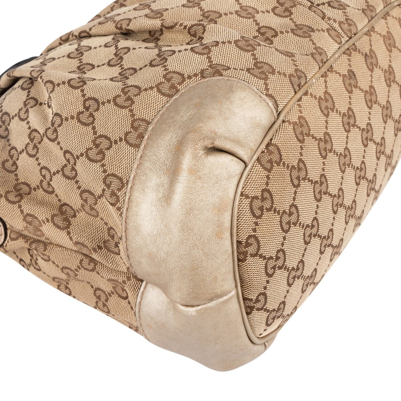 Gucci Gucci Monogram GG Sukey Handbag Bruin