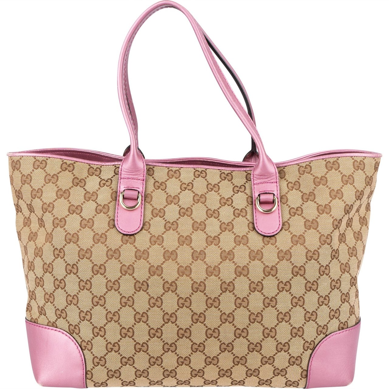 Gucci Gucci Monogram GG Heart Bit Tote Handbag Bruin