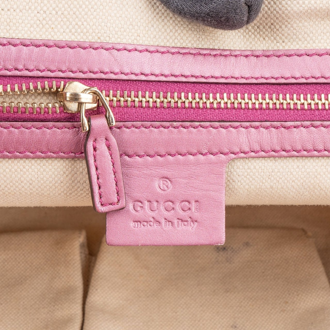 Gucci Gucci Monogram GG Heart Bit Tote Handbag Bruin