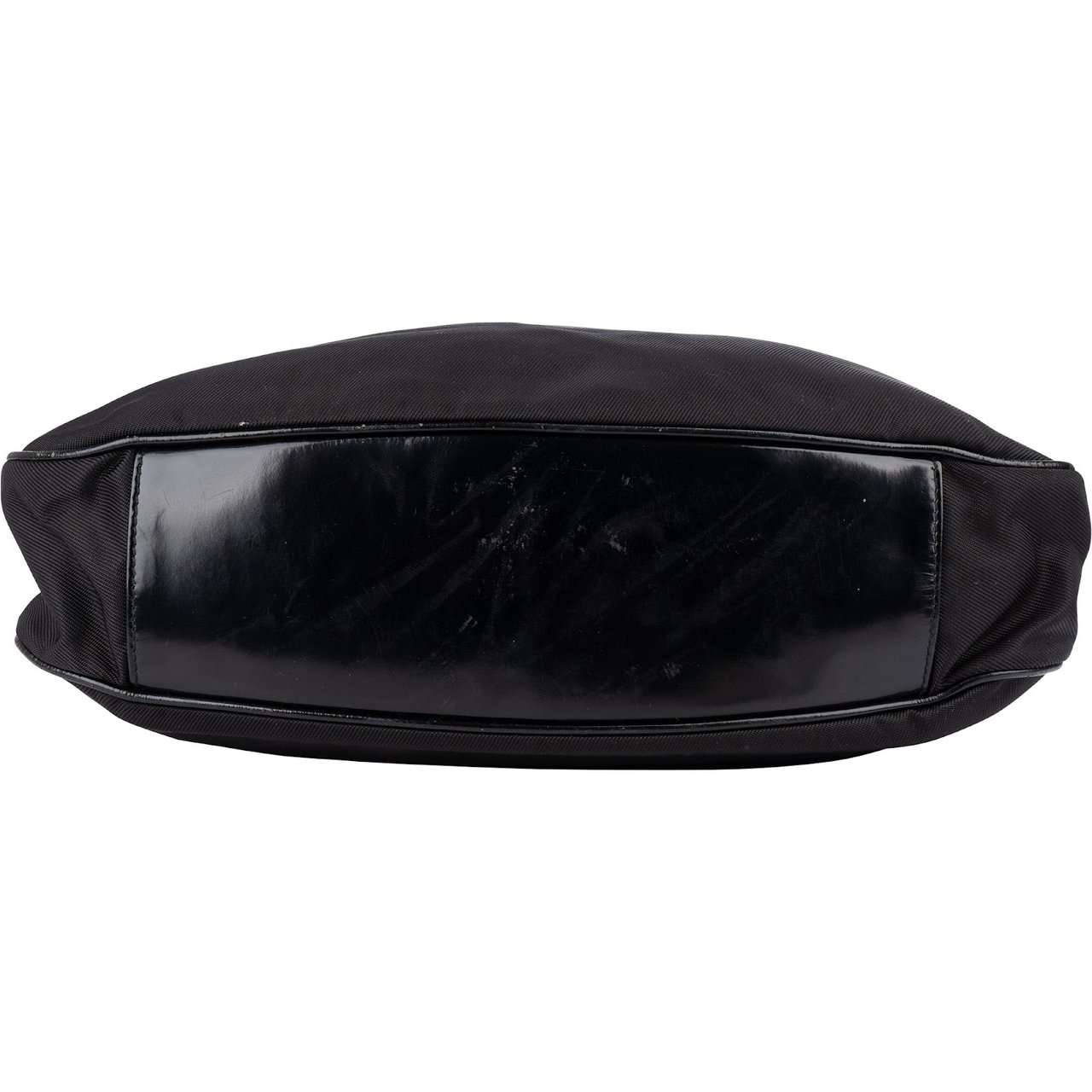 Gucci Gucci Nylon Bamboo Hobo Shoulder Bag Zwart