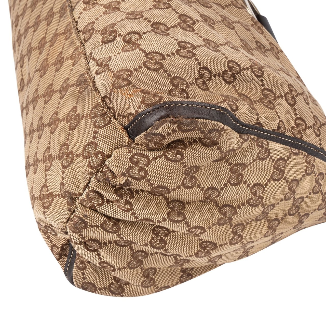 Gucci Gucci Monogram Abbey D-Ring Hobo Shoulder Bag Bruin