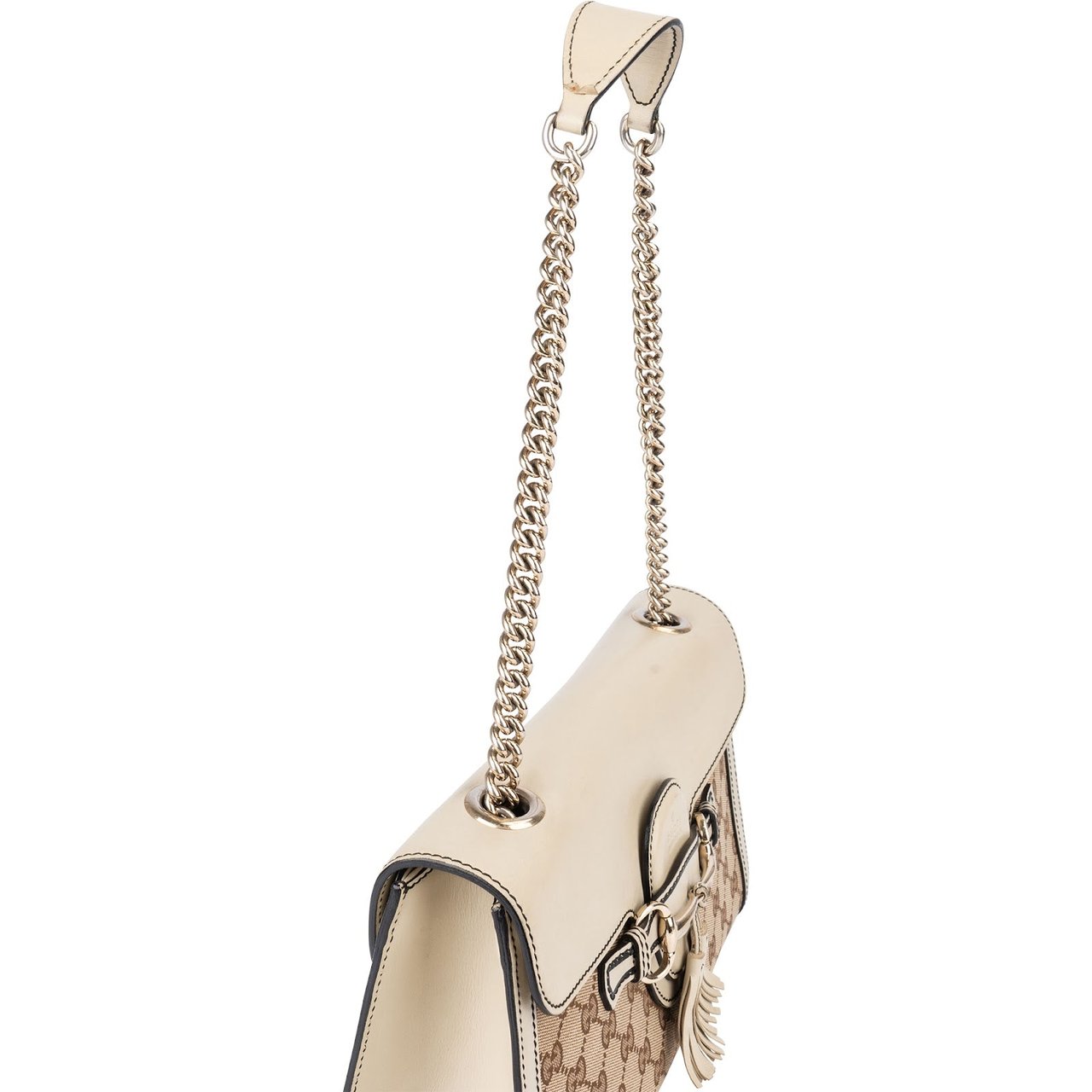 Gucci Gucci Monogram GG Emily Chain Shoulder Bag Beige