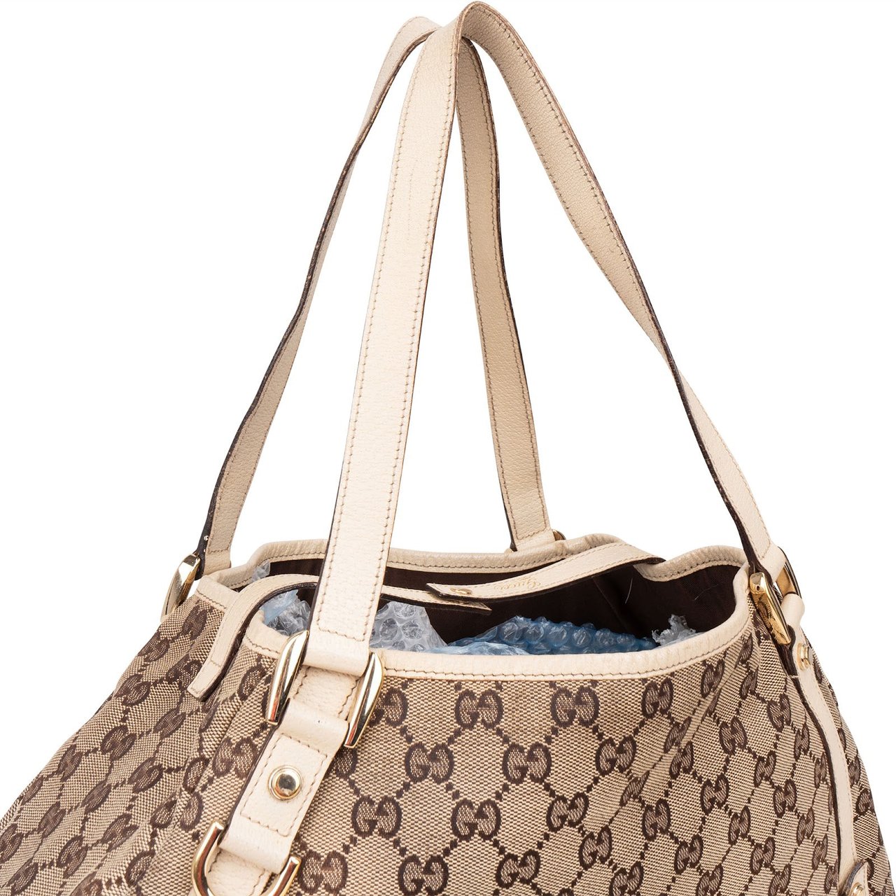 Gucci Gucci Monogram GG Abbey Shoulder Bag Beige