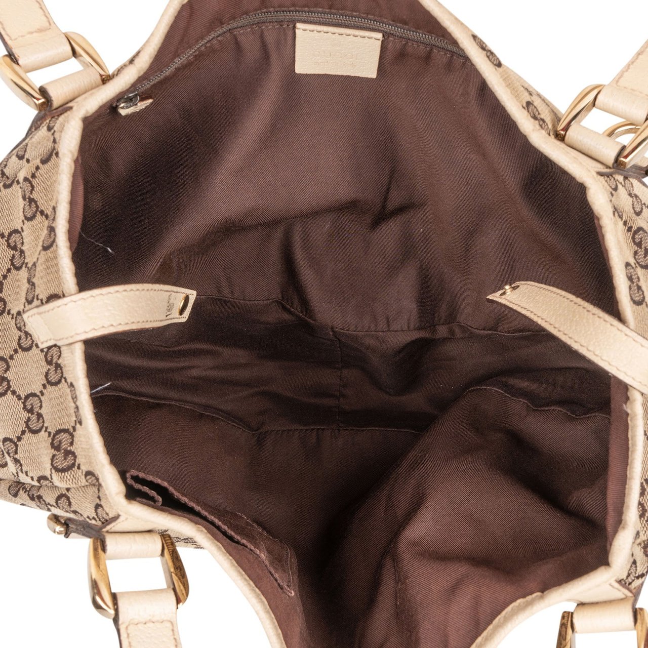 Gucci Gucci Monogram GG Abbey Shoulder Bag Beige