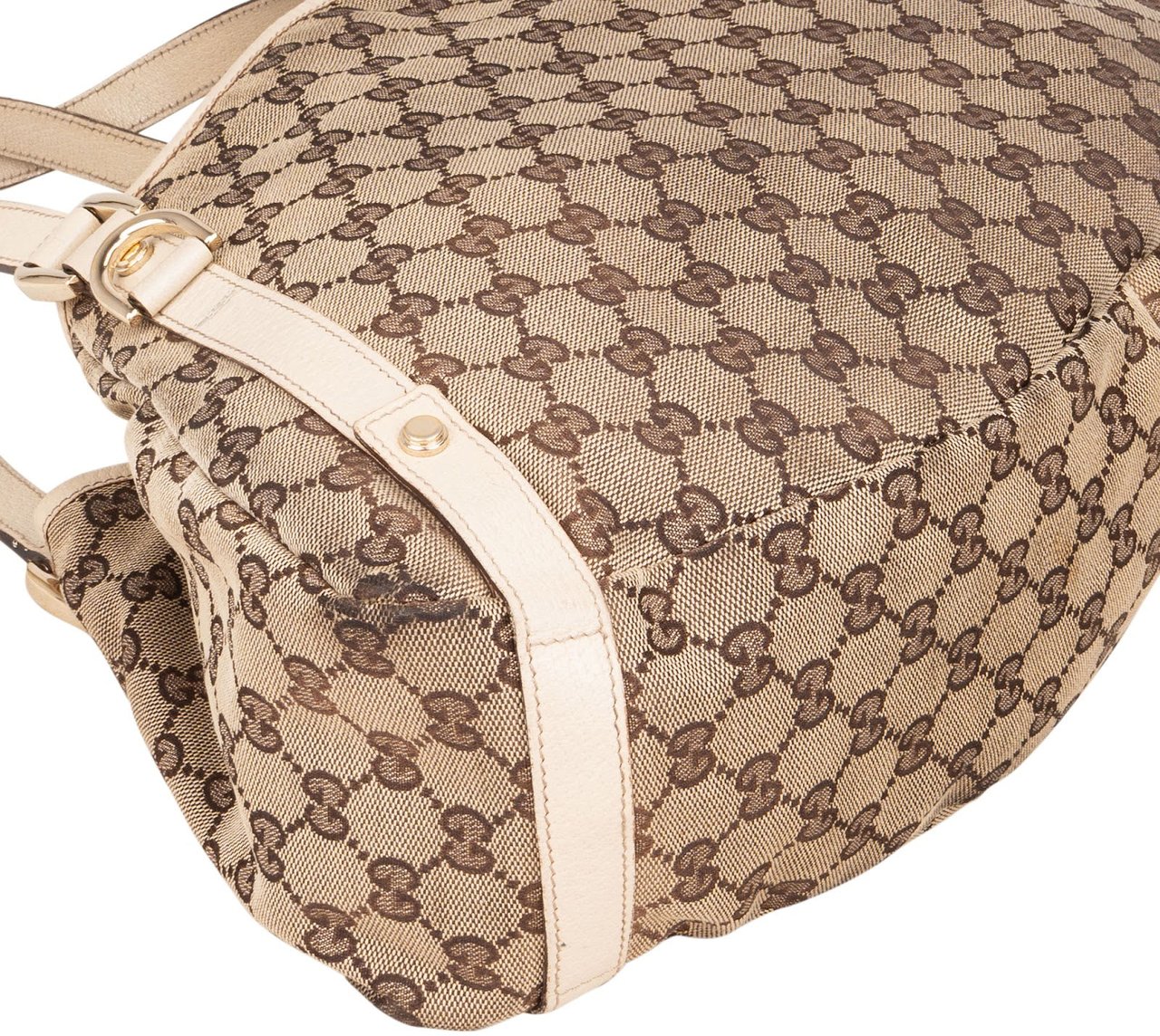 Gucci Gucci Monogram GG Abbey Shoulder Bag Beige